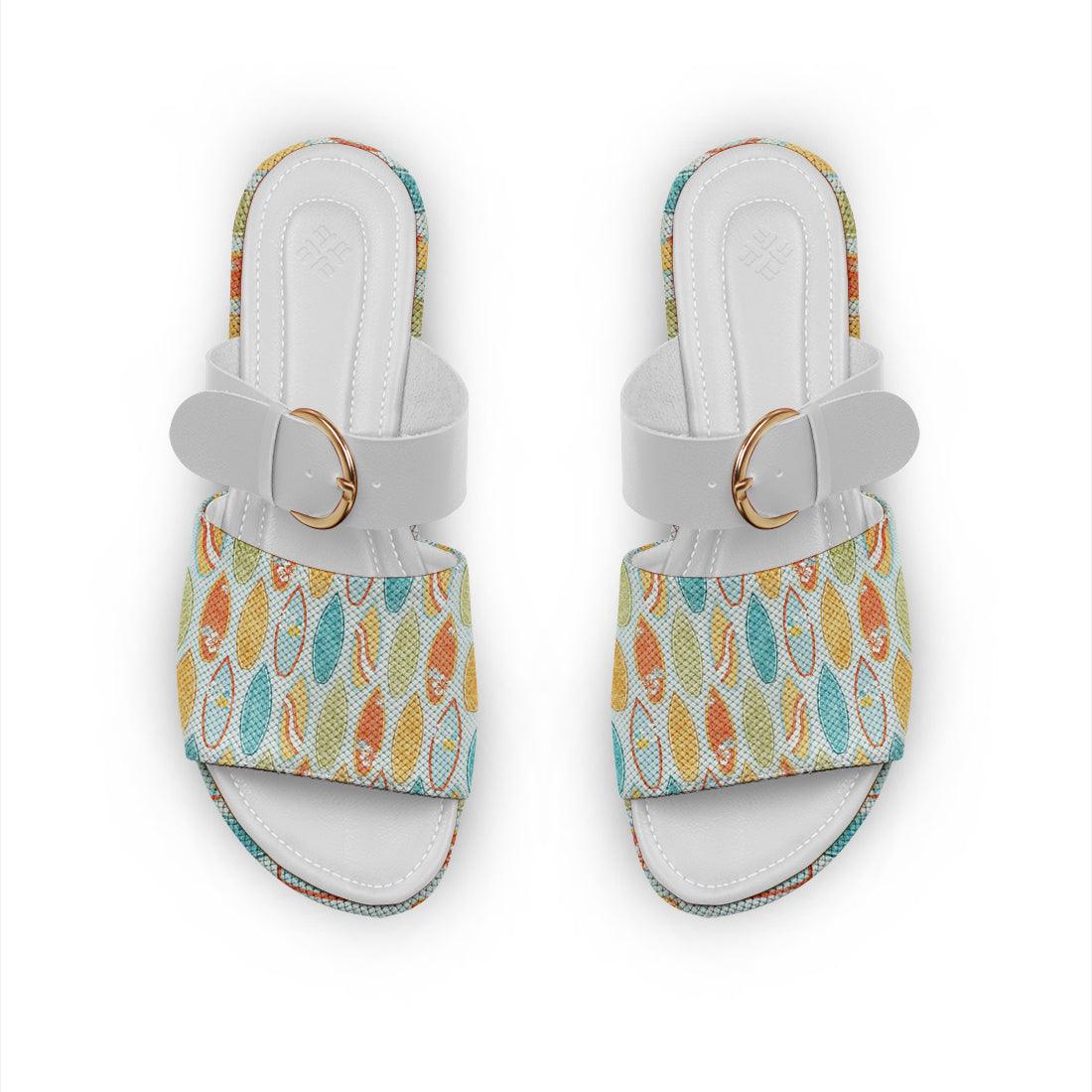 White Buckle Slide Slipper Summerfun - CANVAEGYPT