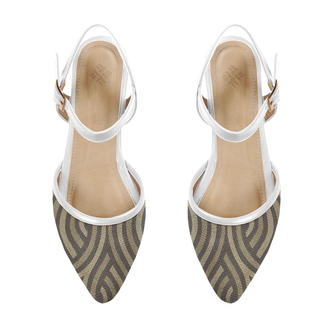 White Closed Strap Sandal Texture - CANVAEGYPT