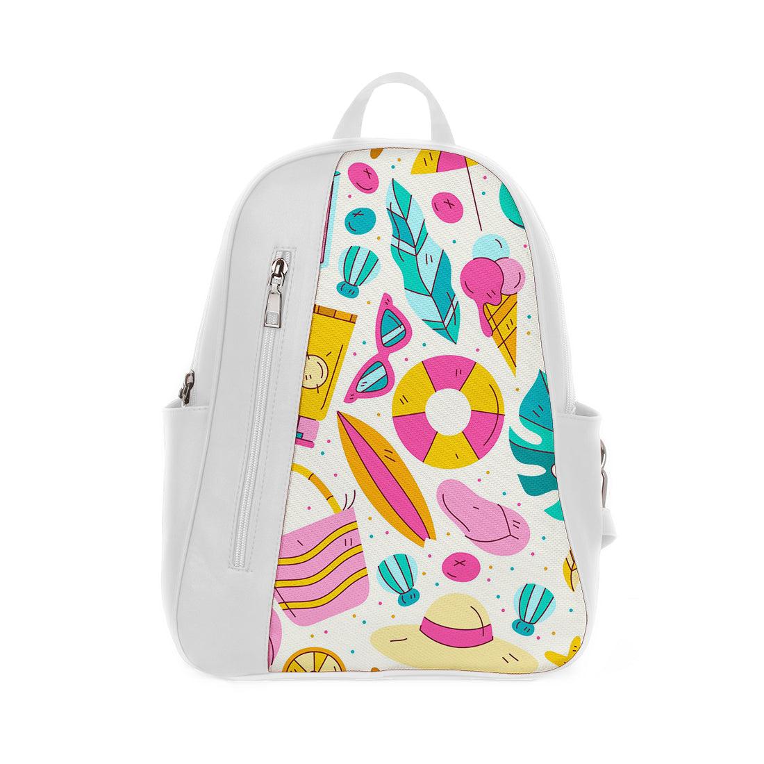 White Mixed Backpack Summer Items - CANVAEGYPT