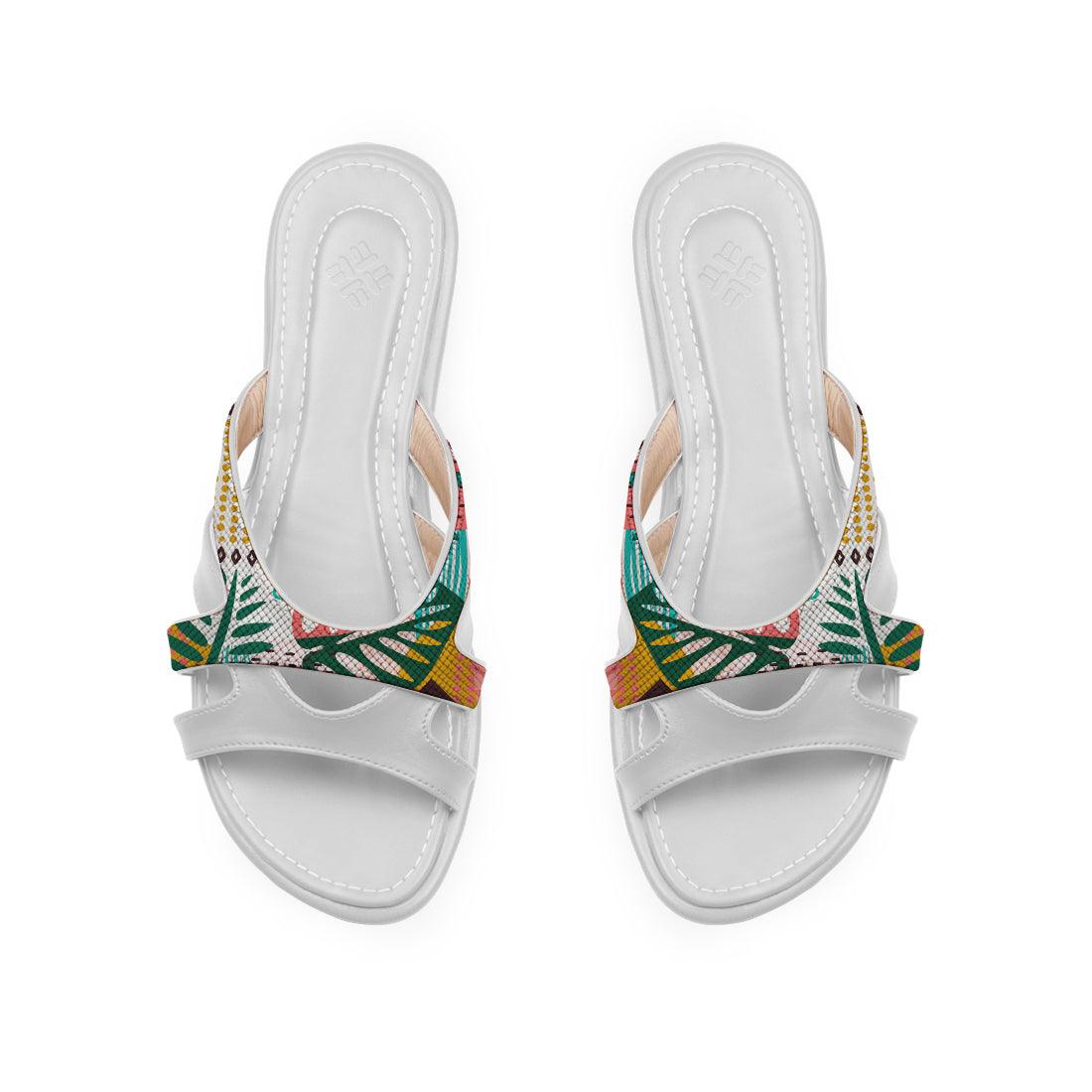 White Split Slipper Summer Abstract - CANVAEGYPT